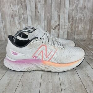 New Balance Fresh Foam Evoz Running Shoes Sneakers White Pink Womens Size 9.5